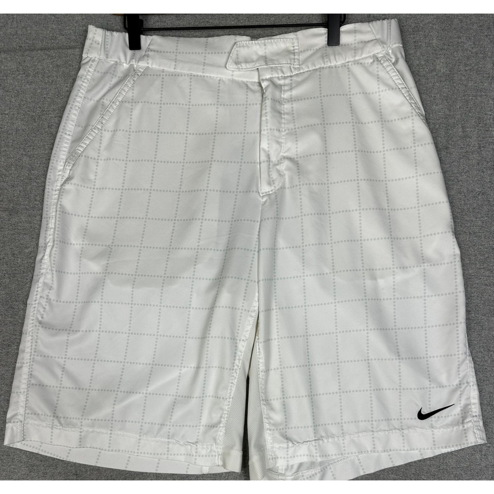 Nike Rafa Nadal 2009 Australian Open Shorts XL White Grid Pattern Fit Dry Swoosh
